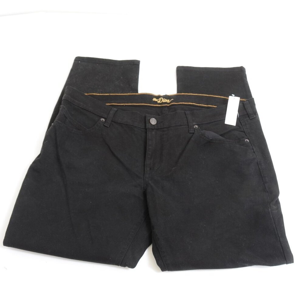 NWT Old Navy The Diva Blackjack Straight Leg Jeans Size 16 Short Goth Western